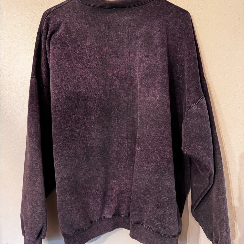 90s vintage Southwestern Aztec lizard purple crewneck sweatshirt XXL - Picture 5 of 7